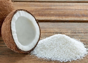 A desiccated coconut