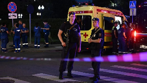 Scene of bomb attack at Moscow