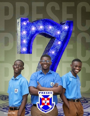 The three contestants who represented PRESEC