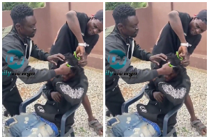 The suspect had his hair shaved off The suspect had his hair shaved off