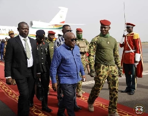 Akufo-Addo received at the airport but junta leader Ibrahim Traore