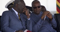 Former president John Agyekum Kufour and President Mahama