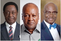 The faces of the three NDC presidential candidate aspirants