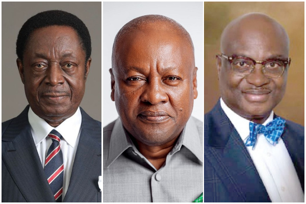 The faces of the three NDC presidential candidate aspirants