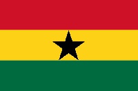 A photo of the  flag of Ghana