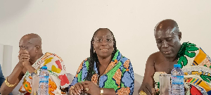 Judith Adjobah Blay (middle) Acting Chief Executive Officer (CEO) of GNGC limited