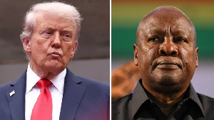 President Mahama (R) said there were some serious concerns about America's deal President Mahama (R) said there were some serious concerns about America's deal