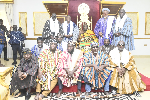 The delegation invited the Okyenhene to the final funeral rites of Nda Yaa-Naa Abukari II.