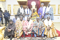 The delegation invited the Okyenhene to the final funeral rites of Nda Yaa-Naa Abukari II.