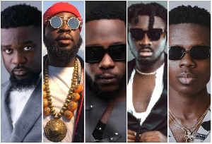 From L to R: Sarkodie, M.anifest, Medikal, Amerado, and Strongman Burner