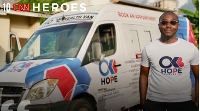 Osei Boateng serves the rural folk from his van clinic