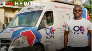 Osei Boateng serves the rural folk from his van clinic