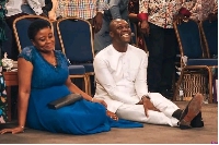 A moment when Prophet Kofi Oduro and his wife Dede were at a church event