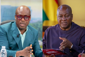 Paul Adom-Otchere (L) says Mahama ‘does not want to share’ Independence Day funds
