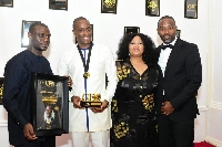 MTN Team with the CEO of the Year - Telecom Award