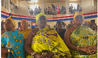 In the middle is the Queen Mother of Behenease, Oheneyere Akomaa Tipa