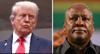 US President Donald Trump and Ghana's President John Dramani Mahama