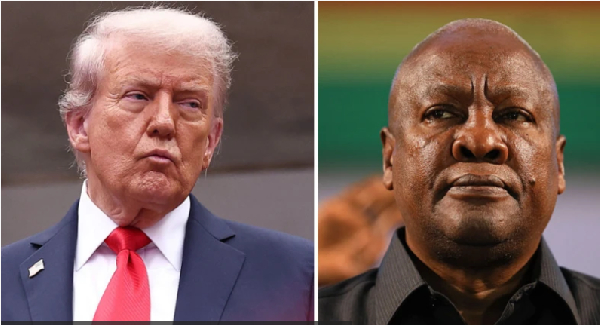 US President Donald Trump and Ghana's President John Dramani Mahama