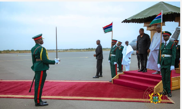 President John Mahama embarked on a state visit to Gambia and Senegal