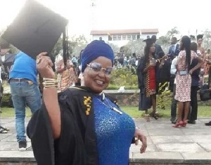 Aunty Bee could not help but smile at the camera on her graduation