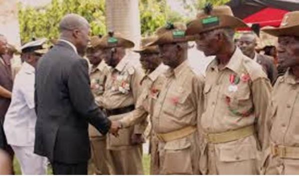 Ex-Service men meet vice president Amissah-Arthur.         File photo.