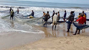 Some fishermen at work