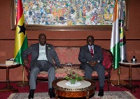 President John Mahama and President Alassane Ouattara