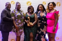 Gina Asiedu-Ofei [C] flanked by her colleagues