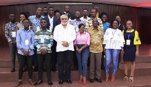 Former President Jerry John Rawlings in a photograph with the participants
