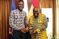 Dancehall musician Stonebwoy and Nana Addo Dankwa Akufo-Addo, President-elect