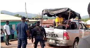 Police in Fomena has arrested some bodily-built men at Akrokerri
