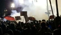 One person was killed in the protest