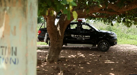 Nigerian police, pictured at the site of a previous abduction in June,  rescued the young people p