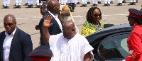 President Akufo-Addo arriving at Ghana's 60th anniversary celebration at the Independence Square