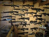 Guns on display.     File photo.
