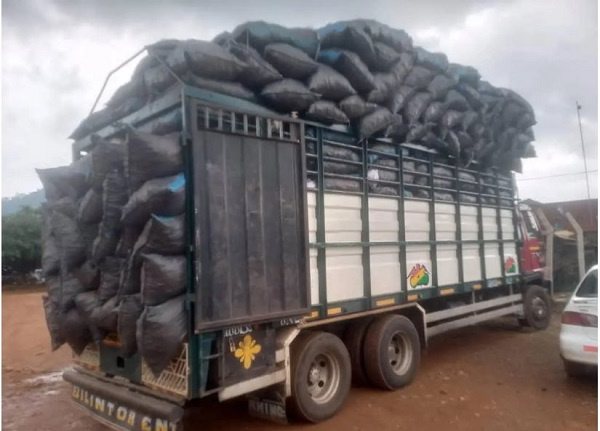 File photo of truckload of charcoal