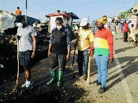 Patrick Yaw Boamah during the clean-up exercise