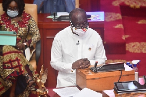 CARES Mr Ken Ofori Atta Inset Presenting The Budget At The Floor Of Parliament
