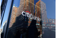 Signage at a Citibank branch in New York, on April 8, 2026