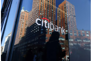 Signage at a Citibank branch in New York, on April 8, 2026