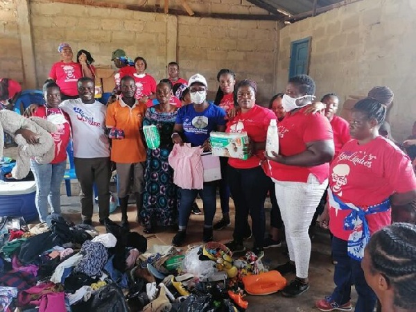 The items donated by the  NPP Loyal Ladies Chapter in UK included second-hand clothing and shoes