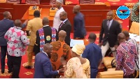Members of the minority staged a walkout while parliament was still in session