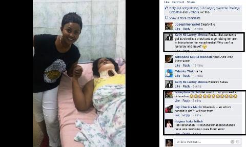 Nana Ama McBrown takes photo with sick Vivian Jill