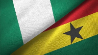 Ghana and Nigeria flags
