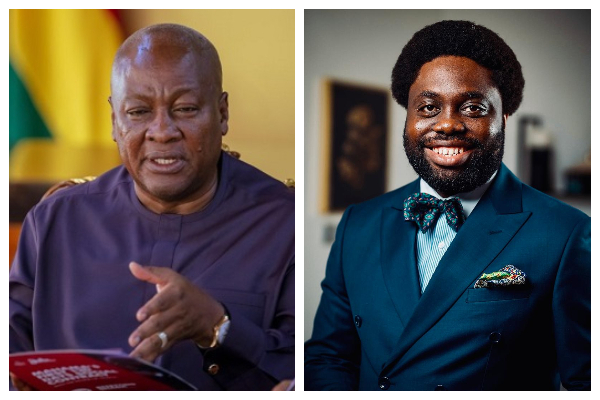 Essuman (R) has called on the President (L) to release the full report of the committee