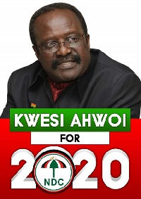Poster of former Interior Minister Mr Kwesi Ahwoi