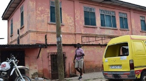 The exterior of the fake embassy in Accra, Ghana