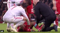 The youngster landed awkwardly after a challenge, injuring his knee