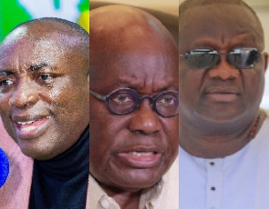 Kwabena Agyapong,  Nana Addo Dankwa Akufo-Addo, Paul Afoko (from left to right)