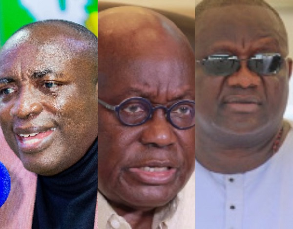 Kwabena Agyapong,  Nana Addo Dankwa Akufo-Addo, Paul Afoko (from left to right)